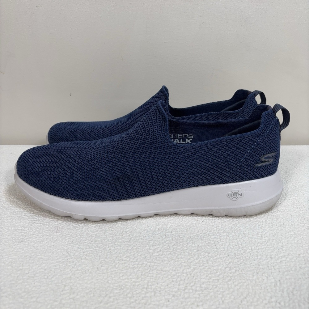 Skechers Go Walk Max Shoes Men's 10.5 Navy Slip-On Air-Cooled Goga Mat 5Gen